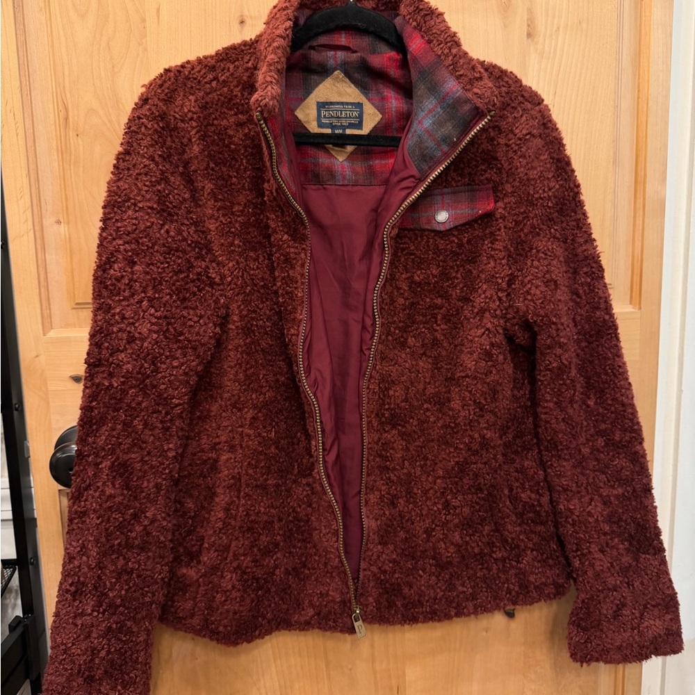 Pendleton Wool Sherpa Fleece Zip Up Jacket
